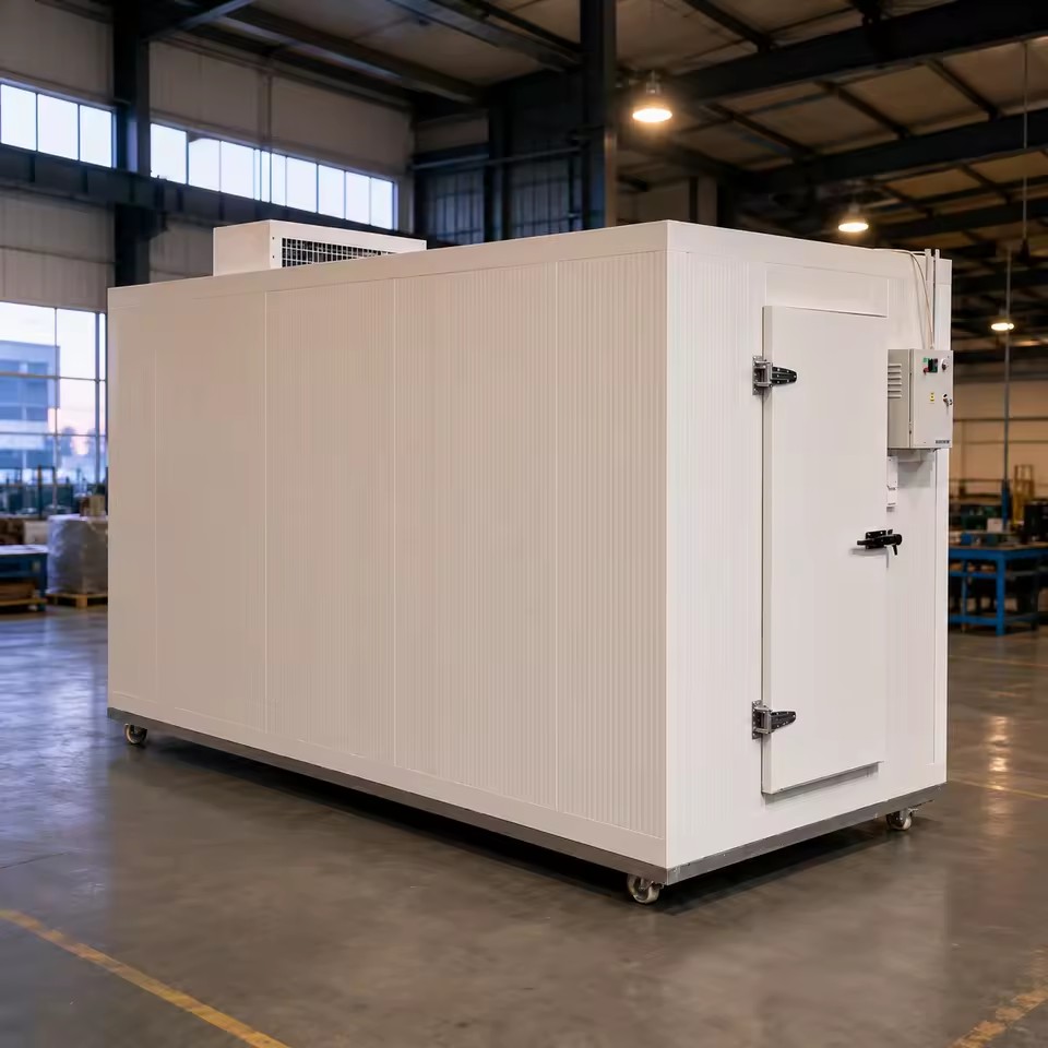 Fish Storage Walk-in Freezer with R404A Refrigeration Unit for Seafood and Meat Cold Chain Processing