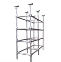 BS EN 12810 Standard Cuplock Scaffolding System Q235 Steel Hot Dip Galvanized Modular Scaffolding for Construction Project