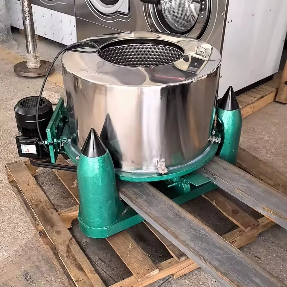 Industrial Electric Hydro Extractor Stainless Steel Centrifugal Spin Dryer Machine Commercial Laundry Textile Clothing 25-100kg