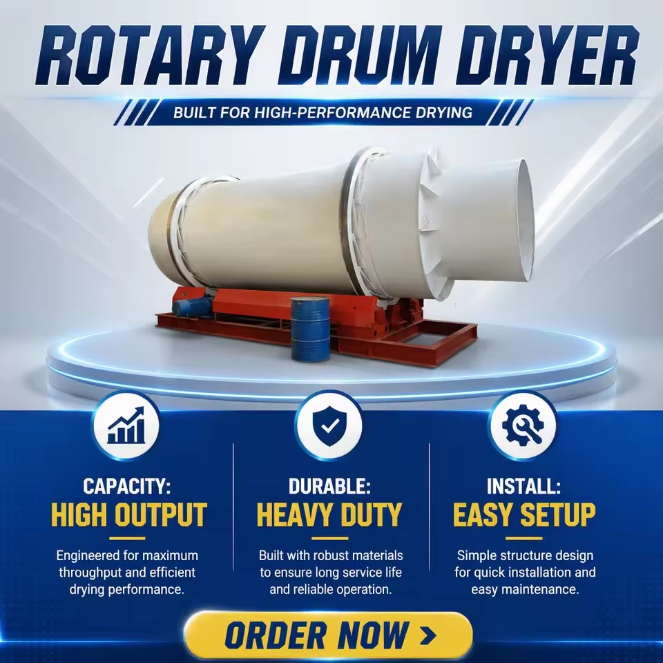 Reliable Triple Pass Sand Dryer for Construction Material Drying Hot Air Circulation Technology Industrial Dryer CE ISO