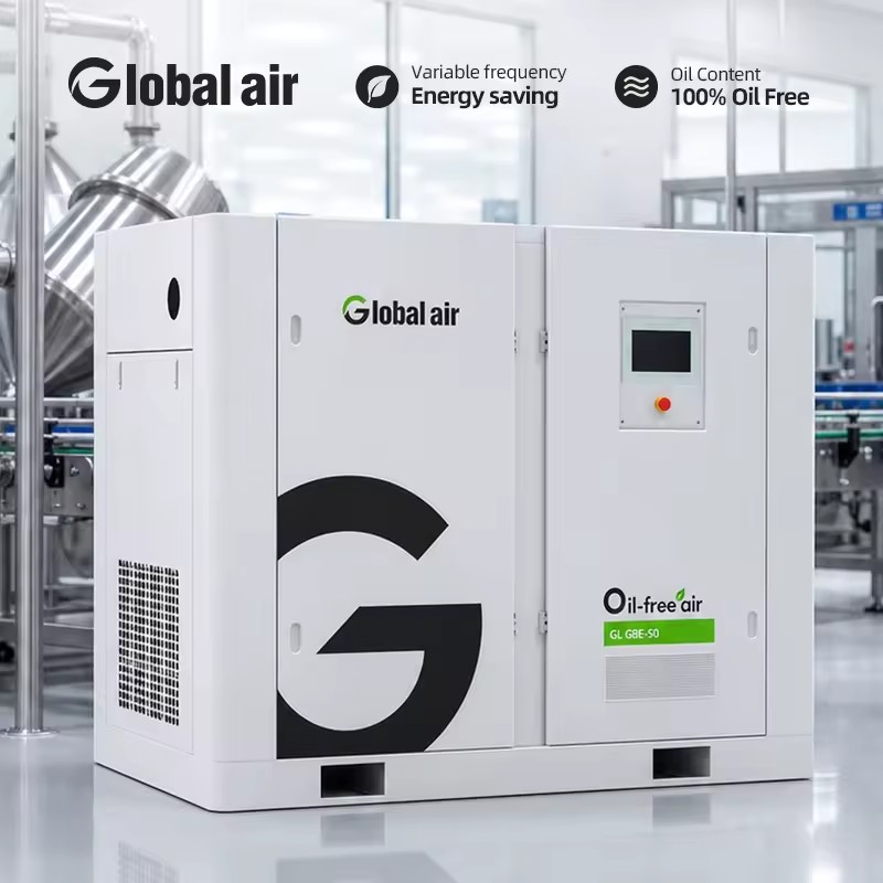 Oil-Free Screw Air Compressor 15kw 2.4m³/min 8bar 86cfm 380V 415V for Medical Dental Clinics & Laboratory Equipment CE