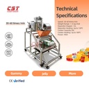 New CST Stainless Steel Automatic Gummy Candy Making Machine with Cooker Eco-Friendly & CE Certified for Food Factories