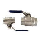 Ss Ball Valve Cf8m 1000wog Price BSP NPT 304 316 2pc Stainless Steel Ball Valve 2 Inch
