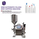Bottle Jar Filling Capping Machine Semi Automatic Rotor Pump Touch Screen High Accuracy High Productivity Oil Chemical Use