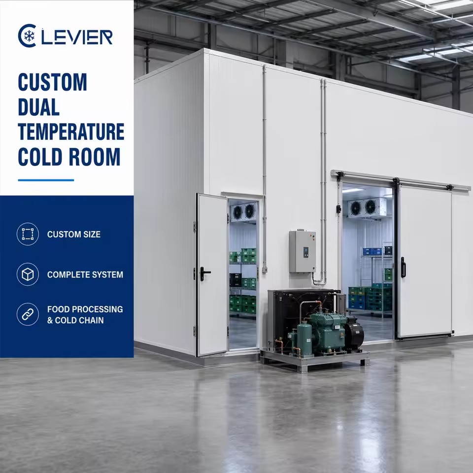 Dual Temperature Cold Room Custom Size for Food Processing and Cold Chain Warehouse Cold Storage Project