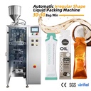 Automatic Bottle Shaped Pouch Packaging Machine Irregular Stick Sachet Coconut Hair Oil Packaging Machine