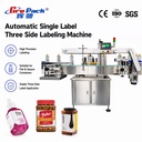 Automatic Square Flat Bottles Three Side Labeling Machine High Speed Label Applicator Compatible with Assembly Line
