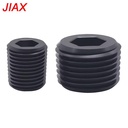 Factory Direct 1/8" NPT Black Aluminum Plug, Tapered Thread Seal, Automotive Fluid Line & Test Port Fitting