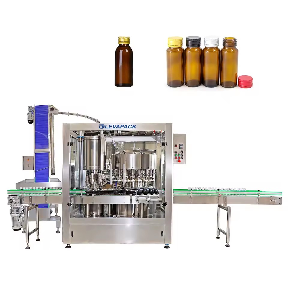 Hot-selling Automatic Multi-head Filling & Capping Machine with Motor for Small Glass Bottles of Beverage & Oil 200ml Capacity