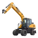 Wheel Excavator SY155W Original Genuine Product 13Ton with 0.6m³ Rock Bucket for Sale