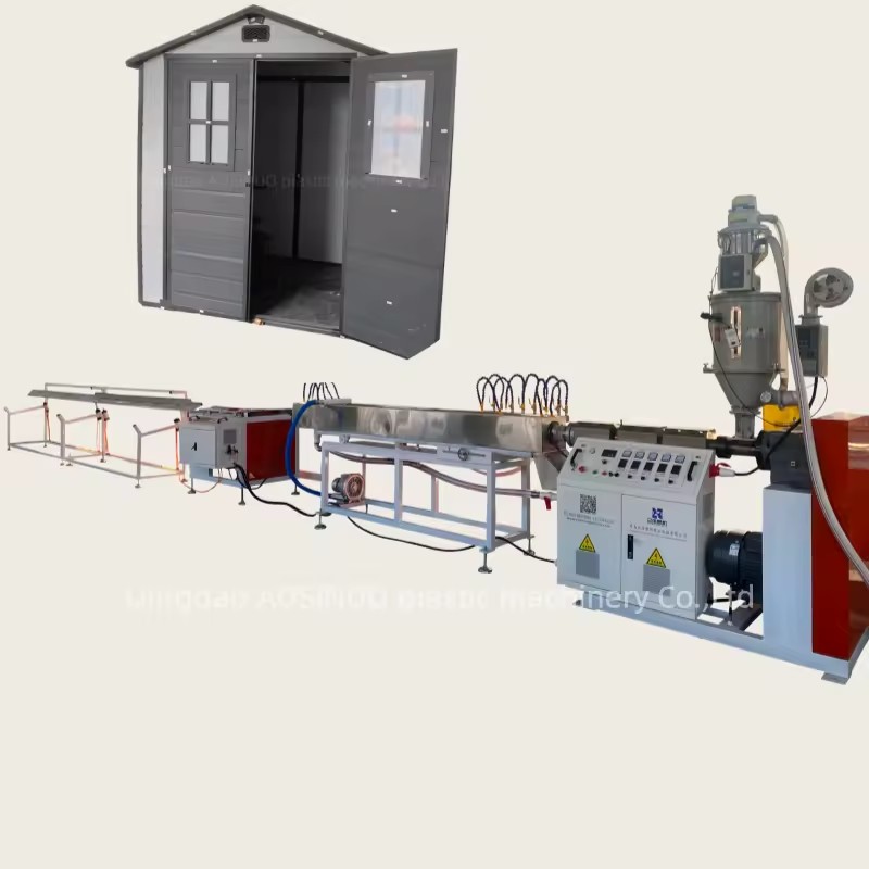 PP WPC Profile Extrusion Machine PVC Plastic Steel Door Window Profile Production Line Outdoor Tool Shed Board Making Equipment
