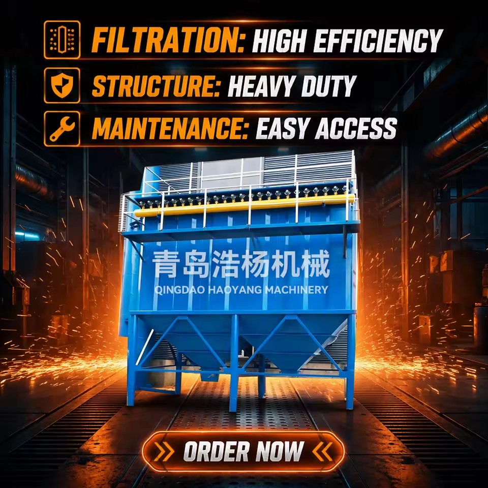 Durable Chamber Pulse Bag Dust Collector Energy Saving Device for Long-cycle Industrial Foundry Casting Dust Treatment System