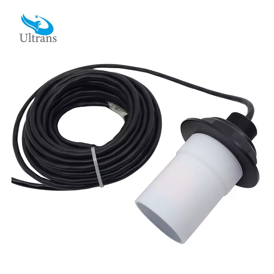 40kHz Integrated Anti-corrosion Ultrasonic Transducer PTFE Housing Insert 0.5-12m Range Liquid Level Measurement CE Certified