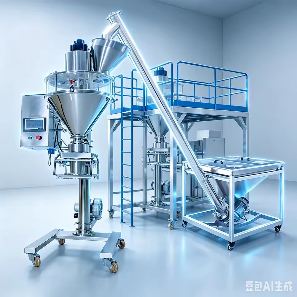 Automatic Auger Powder Packing Unit With Screw Feeder for Chemical Feed Herbal Powder 1kg 5kg Woven Bag Packaging Machine