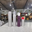 Custom Wholesale Empty Aluminum Aerosol Can 100ml 250ml 500ml Screw Top Offset Printing Chemical Cosmetic Packaging OEM Factory