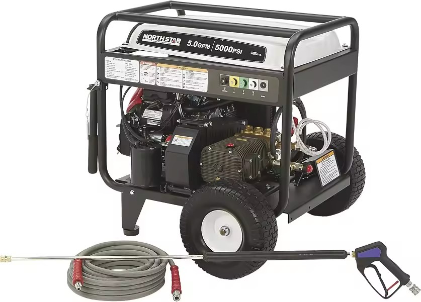 North-Star Gas Cold Water Washer Industrial & DIY Grade OEM Customizable 5000 PSI 5.0 GPM Start Belt Drive 3-Year Warranty