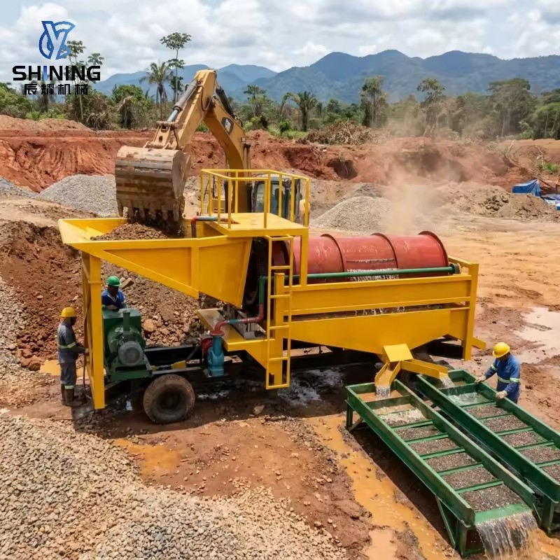 100-150t/h Water Saving Gold Wash Plant Circulation Water Design Low Energy Consumption South America Arid Mining Area
