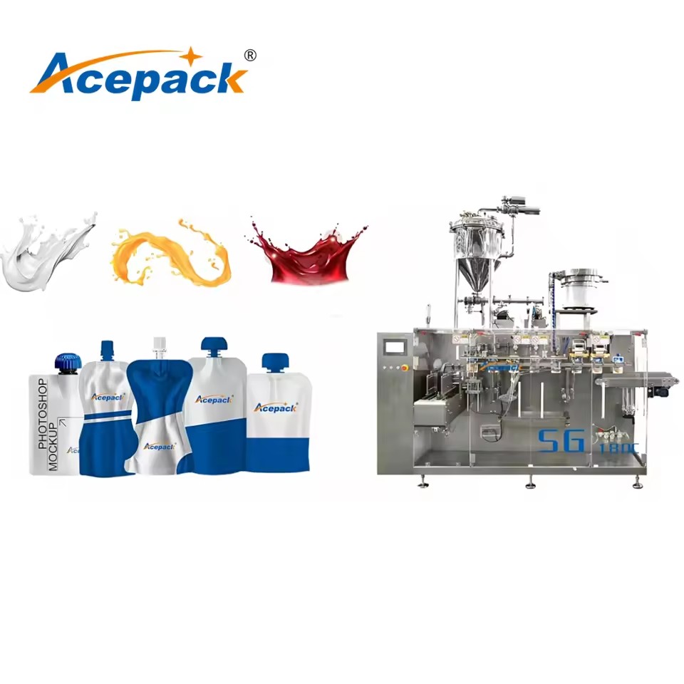 SG-180C High Fully Automatic Horizontal Premade Spout Pouch Packaging Machine for Beverage