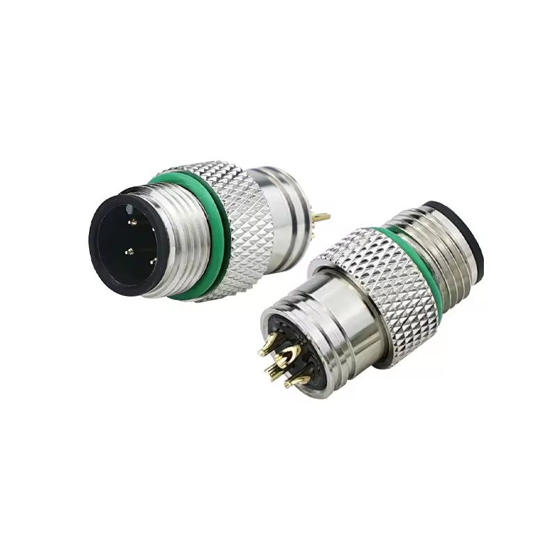 LSHITECH M12 A-Code 4Pin Male IP67 Sensor Connector Industrial OEM