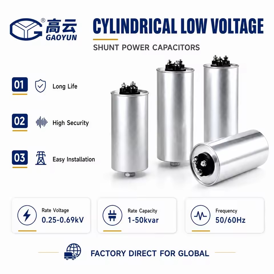 BKMJ 0.25-20-3YN Three Phase Four Wire 250V 20kvar Power Factor Correction Super Capacitors Distribution Equipment Insulation