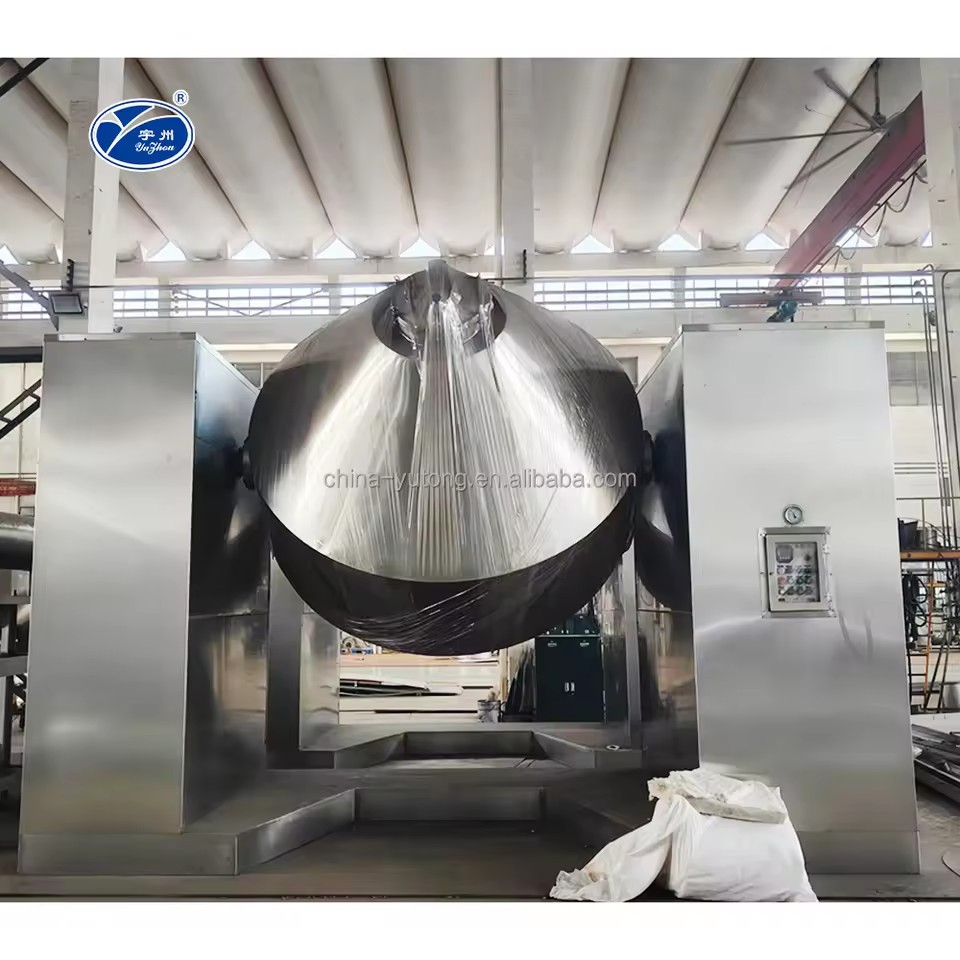 CE ISO Approved SZG Model Chemical Powder Double Cone Blender Rotary Conical Vacuum Dryer