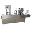 Automatic Stainless Steel Cup Water Milk Yogurt Jelly Filling Sealing Machine Touch Screen Control for Dairy Packaging