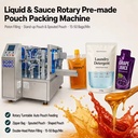 Liquids &Sauces Premade Pouch Packing Machine 15-50 Bags/Min Piston Filling for Stand-up Pouch Spout Pouch Special-shaped Pouch