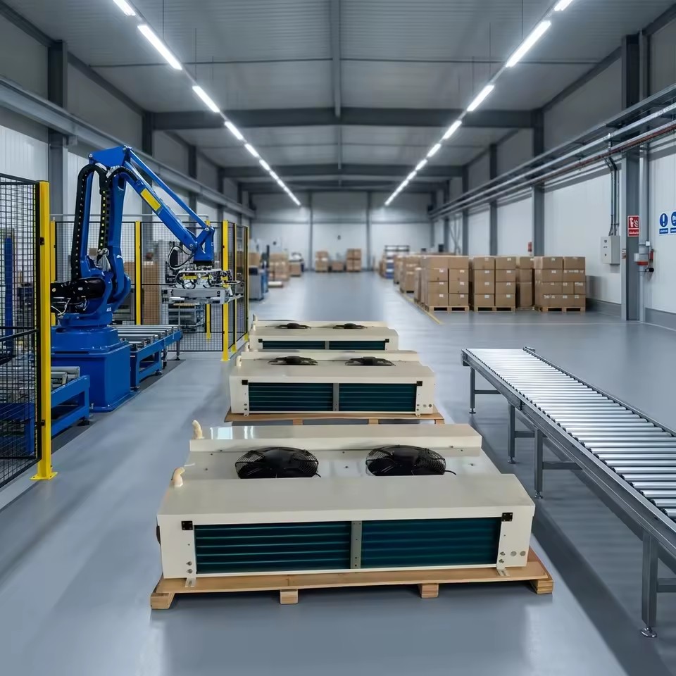 High Efficiency Ceiling Air Cooler Dual Outlet Cooling Device for Manufacturing Facility Climate Control