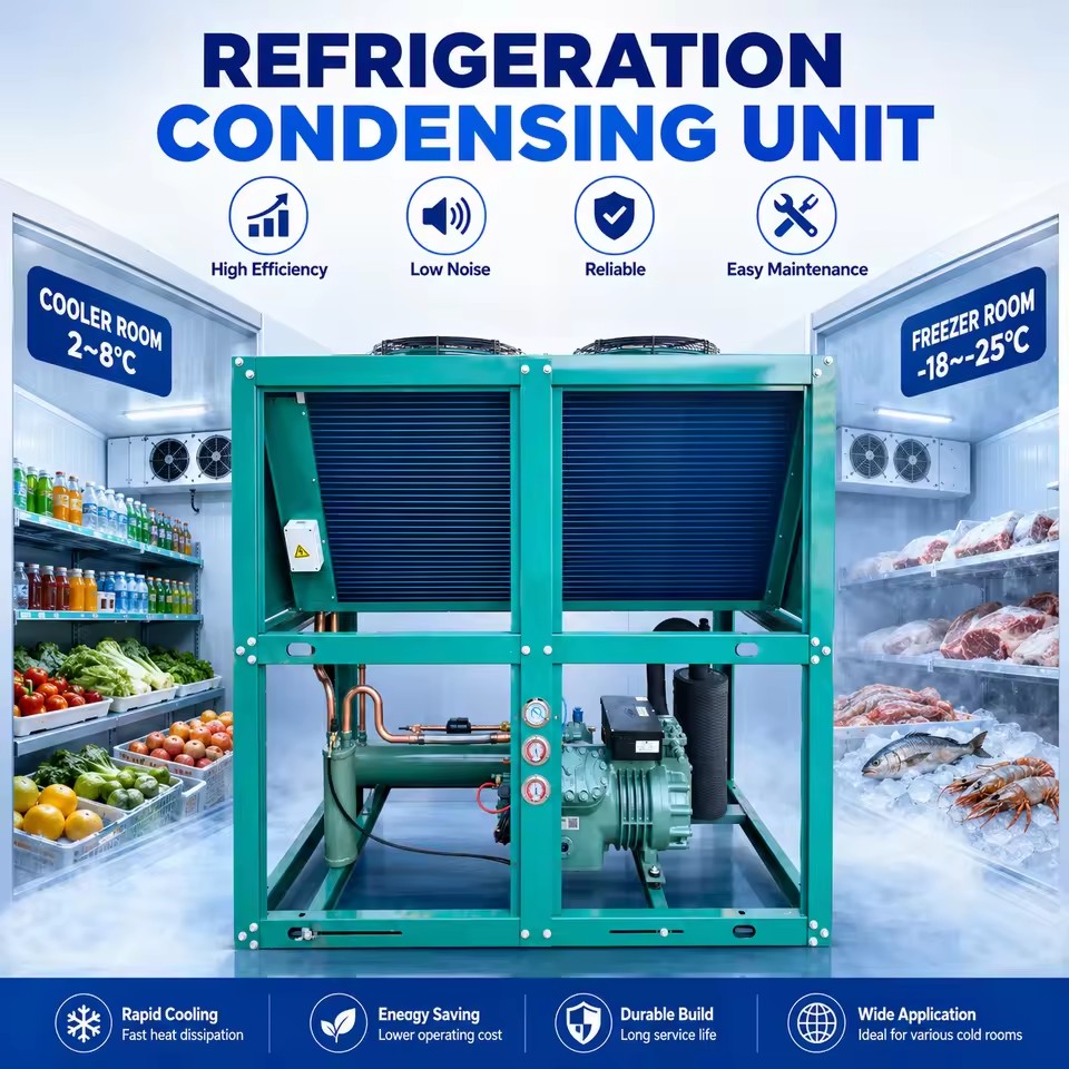 50HP High Capacity Condensing Unit 380V 60Hz for Food Factory Warehouse Cooling and Industrial Refrigeration