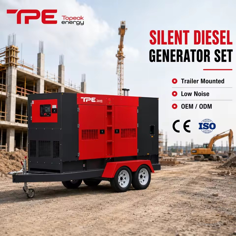 CE/ISO9001 Approved 400V 150kw 200kw Three Phase Trailer Diesel Generator with Engine Oil Alarm