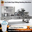 Automatic Ice Cube Cup Filling and Sealing Machine Ice Cup with Lid Filling Sealing Ice Cup Packing Machine