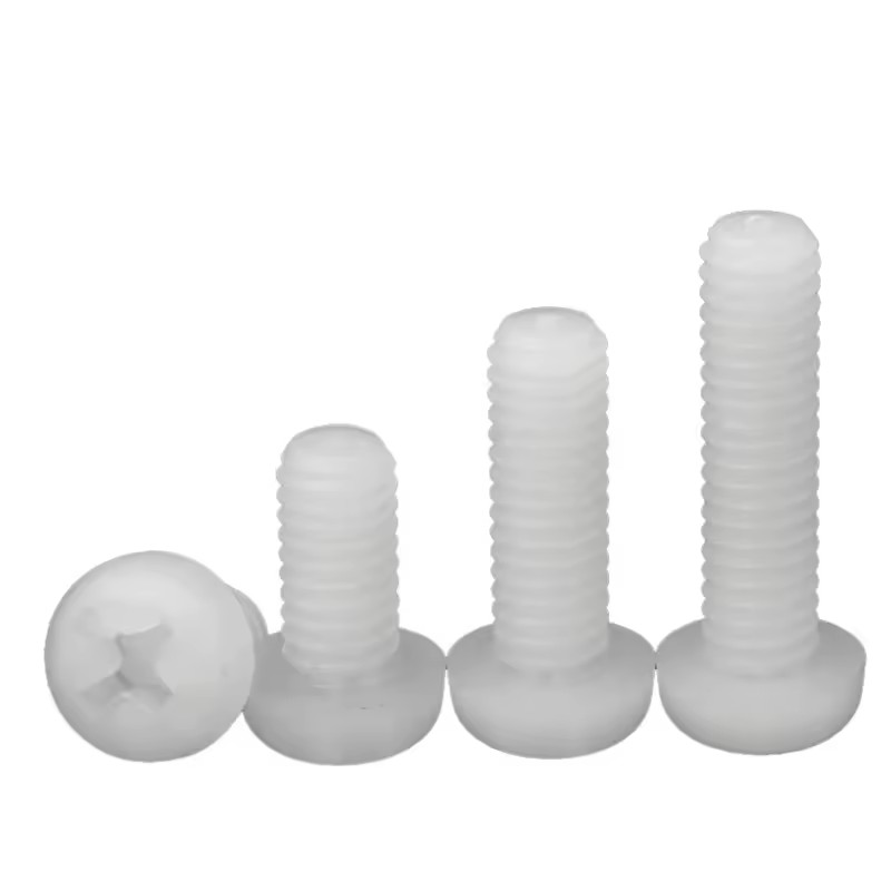 White Nylon Round Head Screws Metric Grade 4.8 M2/M3/M4/M5/M6/M8