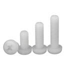 White Nylon Round Head Screws Metric Grade 4.8 M2/M3/M4/M5/M6/M8