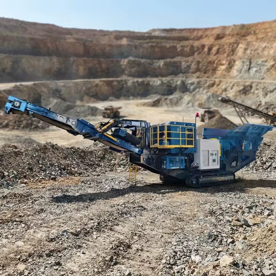 Heavy Duty Portable Jaw Crusher with PLC-Controlled AC Motor 200t/h Capacity for Primary Crushing of Hard Rock Mining