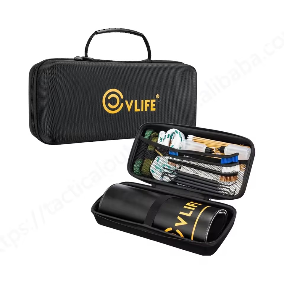 CVLIFE 3x3 Patches and 6\" Swabs Cleaner Set Nylon Brushes Silicone Picks Needle Oil for Hunting