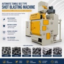 Q326 Automatic Tumble Belt Shot Blasting Machine 2100kg PLC Engine Small Metal Parts Surface Cleaning CE ISO Factory