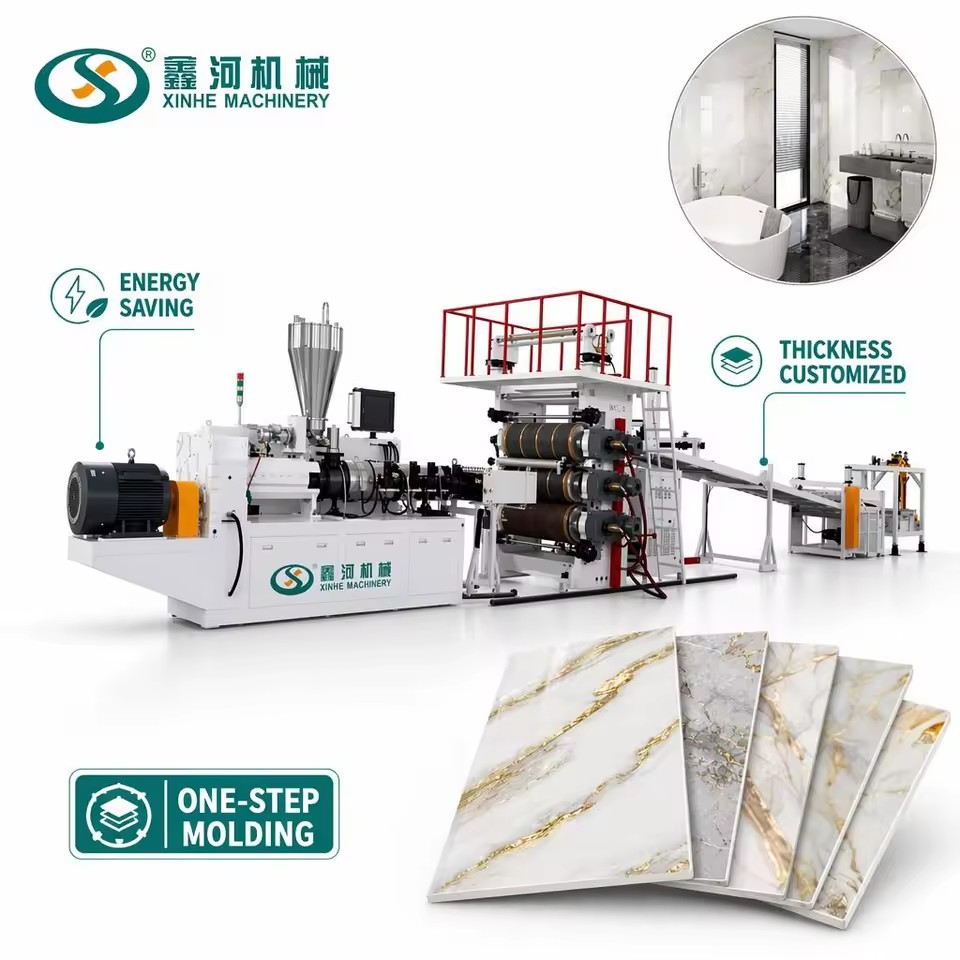 UV Coating Machine PVC Marble Sheet Production Line for High Gloss Finish