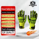 Wholesale AmpsafeX Impact Resistant TPE Safety Gloves Heavy Duty Work Protection Oil Gas Mining Industry 7 oz Thickness 24cm