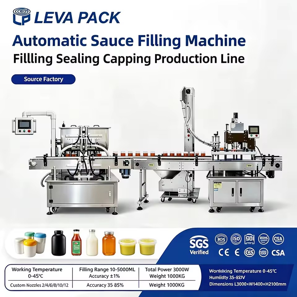 Basil Beverage Double-head Rotor Pump Filling Machine Glass Jar Four-wheel Capping Machine