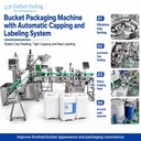 Stable Stainless Steel 5 Liter Bucket Packaging Machine with Automatic Lid Feeding Tight Capping Neat Labeling System
