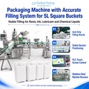 Stable Stainless Steel Anti Drip 5 Liter Square Bucket Filling Capping Machine for Resin Ink Lubricant Chemical Liquids