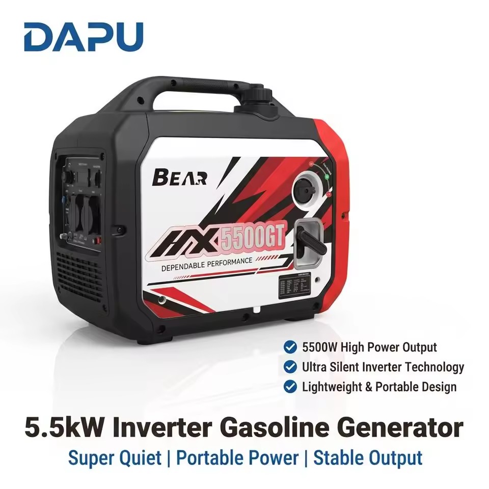 5.5kW Digital Inverter Generator 5500W Hand-Carry Silent Gasoline Petrol Generator for Outdoor Market and