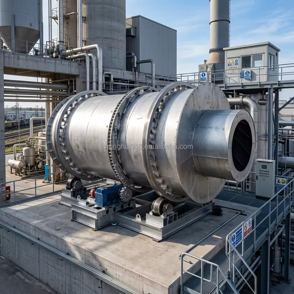 Energy Saving Rotary Kiln High Temp Calcination Furnace 1.2-5.5m Diameter for Limestone Cement Dolomite Ore Waste Treatment