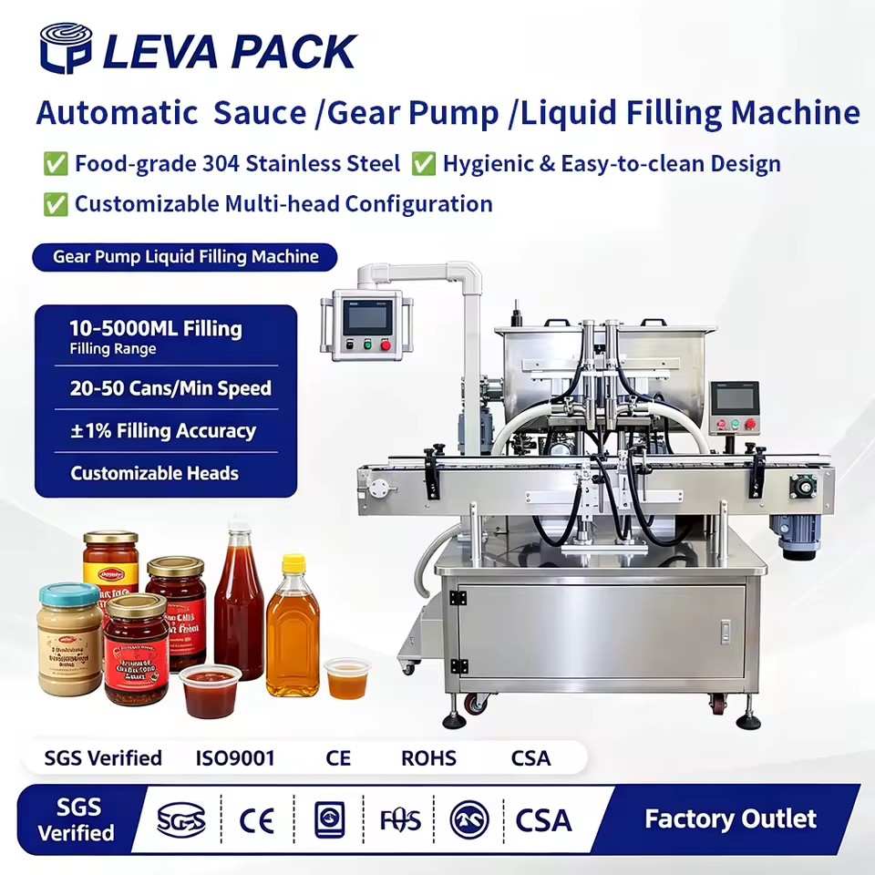 Hot Selling Gear Pump Sauce Filling Machine Liquid Filling Machine Automatic