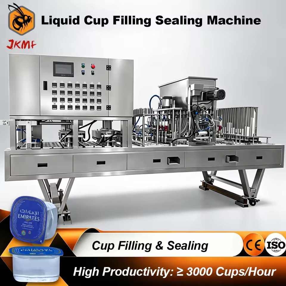 High Productivity Automatic 100ml 250ml Water Cup Filling and Sealing Machine Water Cup Filling Sealing Packing Machine