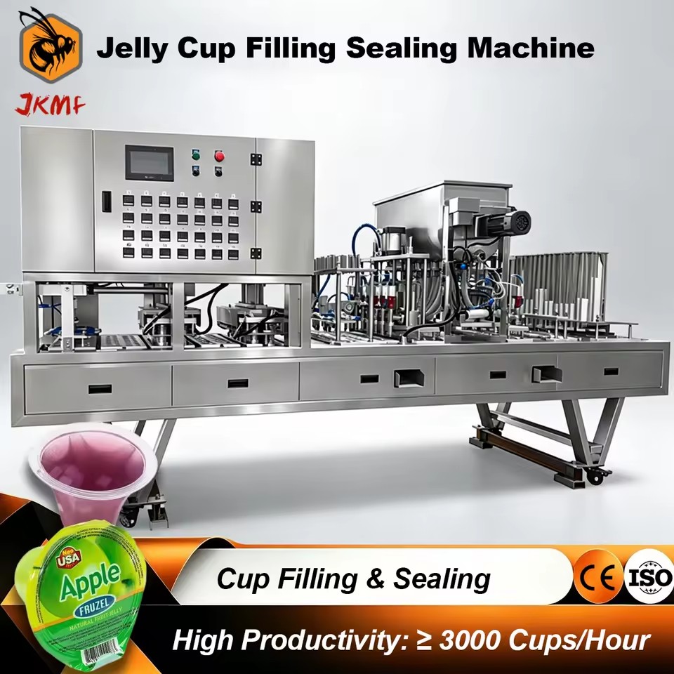 High Productivity Automatic Pudding Jelly Cup Filling and Sealing Machine Grass Jelly Cup Filling Sealing Packing Machine