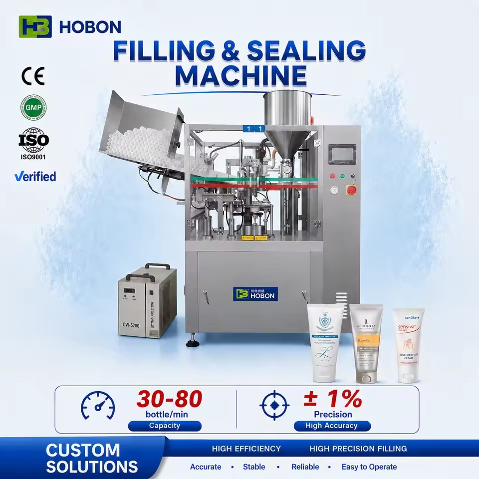 Cosmetics Daily Chemicals Toothpaste Peristaltic Pump Cosmetic Fillers Automatic Feeder Horizontal Filling Sealing Machine