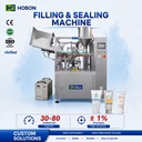 Cosmetics Daily Chemicals Toothpaste Peristaltic Pump Cosmetic Fillers Automatic Feeder Horizontal Filling Sealing Machine