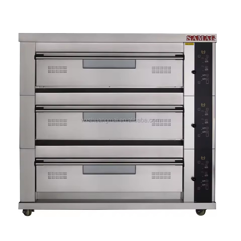 3 Layers Electric Deck Oven 380v 25.5kw Automatic Operation Oven Be Used for Fundraising Events Production Line Bakers Oven