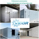 Factory Cold Storage Room Equipped with Branded Emerson Bitzer Compressor Custom Panel Thickness and Refrigeration Mode